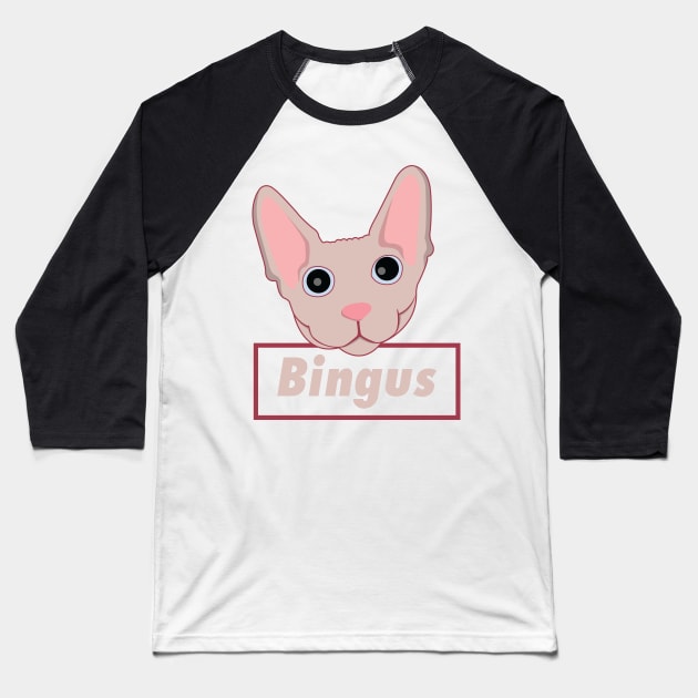 Bingus Cat Baseball T-Shirt by Luna Illustration